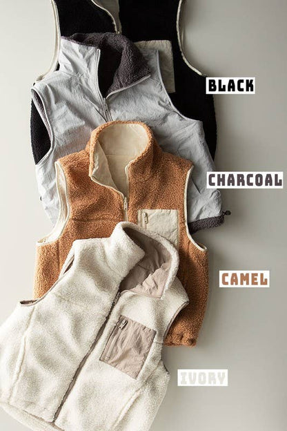 Dual Fleece Zipper Vest