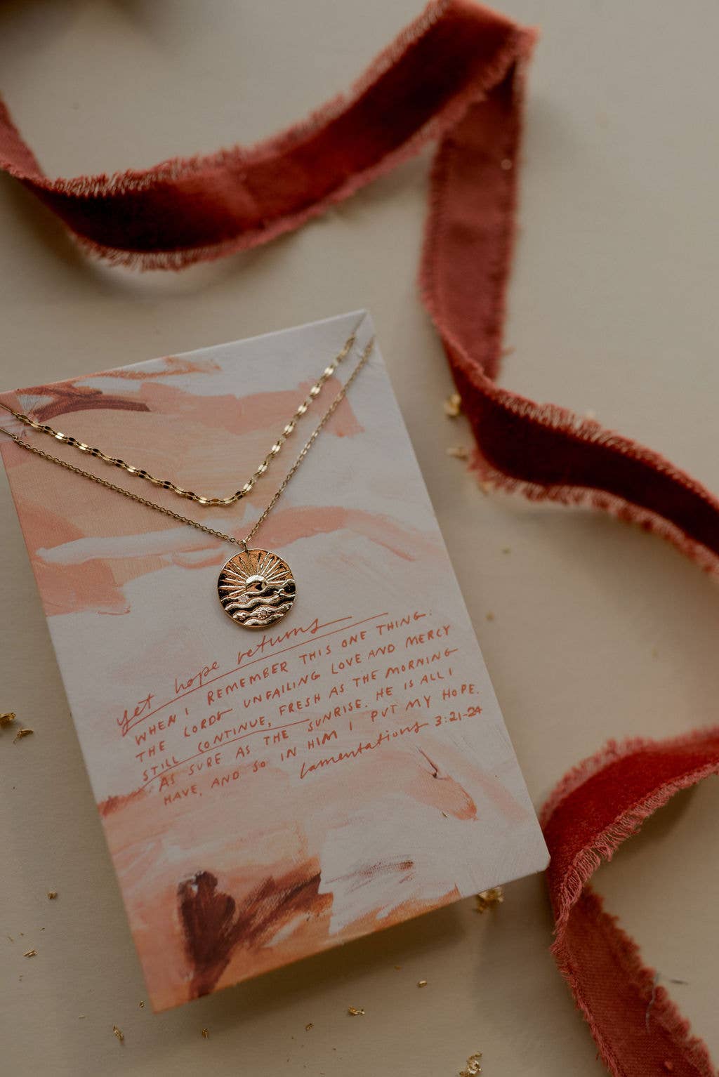 Hope Returns| Christian Necklace| Gift |Lamentations 3:21-24