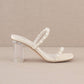 The Mae Beige | Strappy Pearl Heel