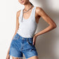 Tracy High Rise Denim Shorts