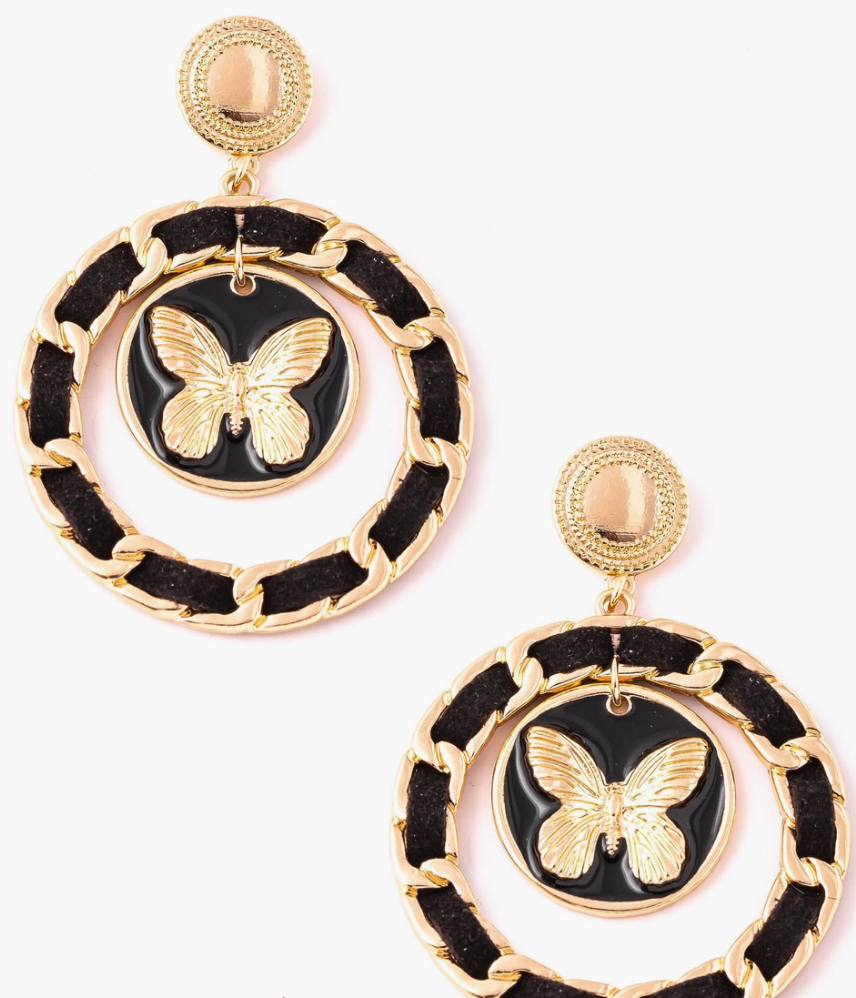 Butterfly Coin Earring
