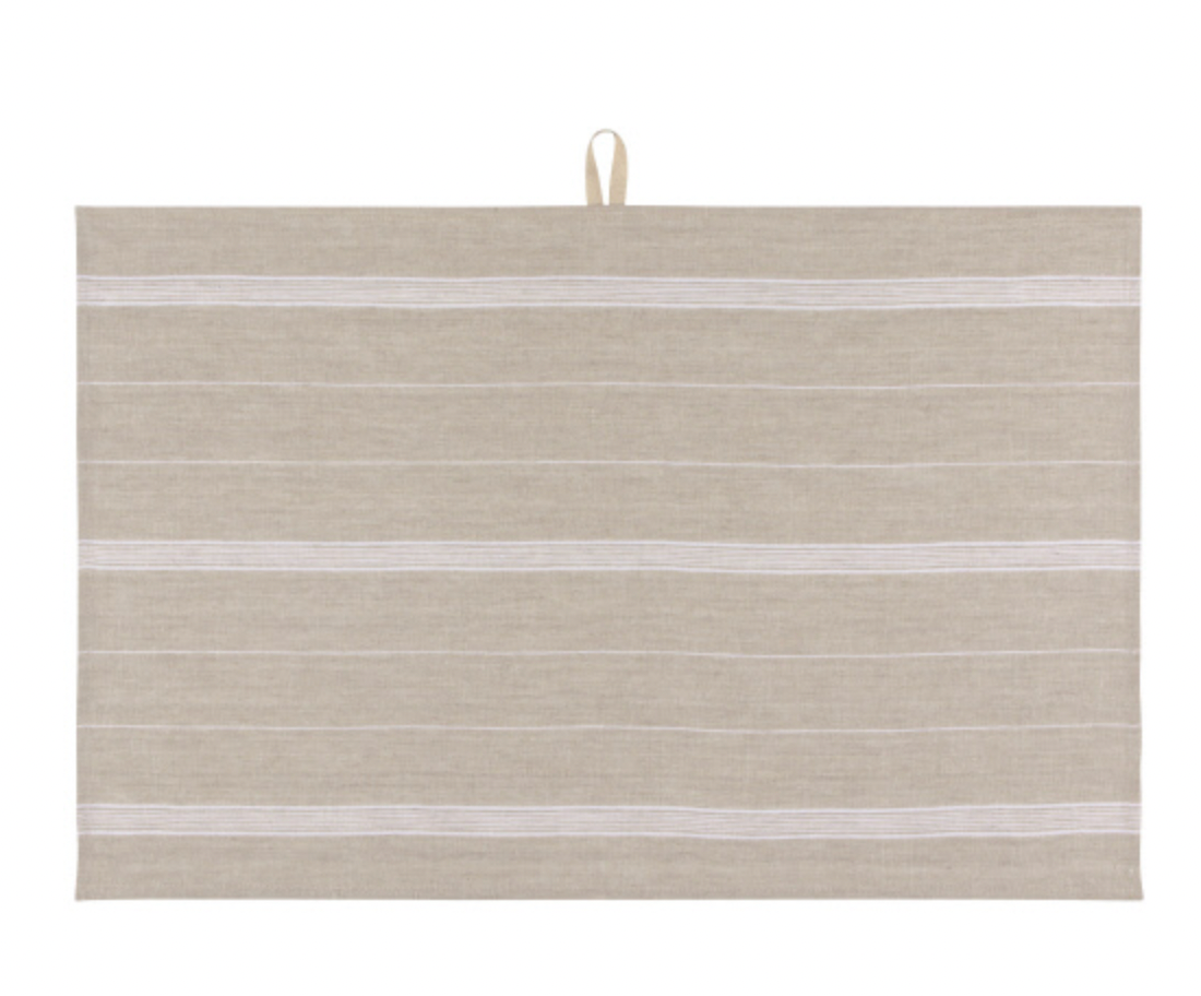 Linen Maison Stripe White Tea Towel