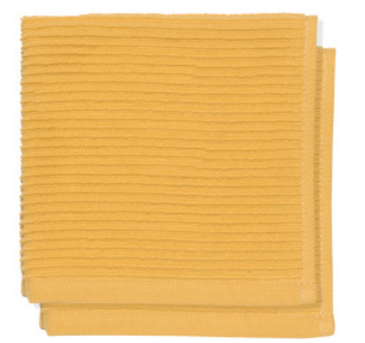 Honey Yellow Ripple Dishcloth Set