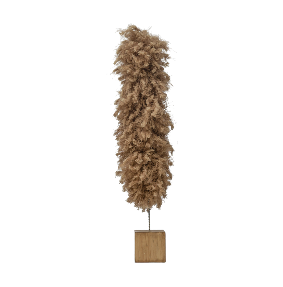 Fabric Yarn Tree with Wood Base