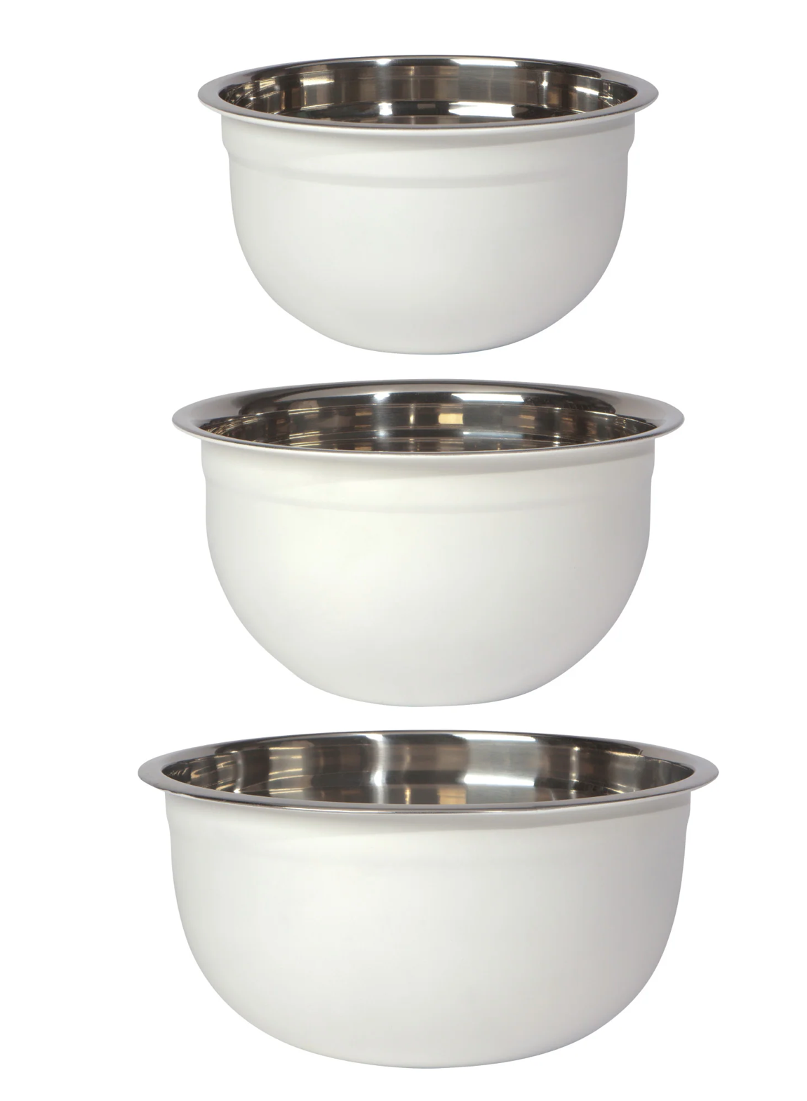 White Set of 3 Mixing Bowls