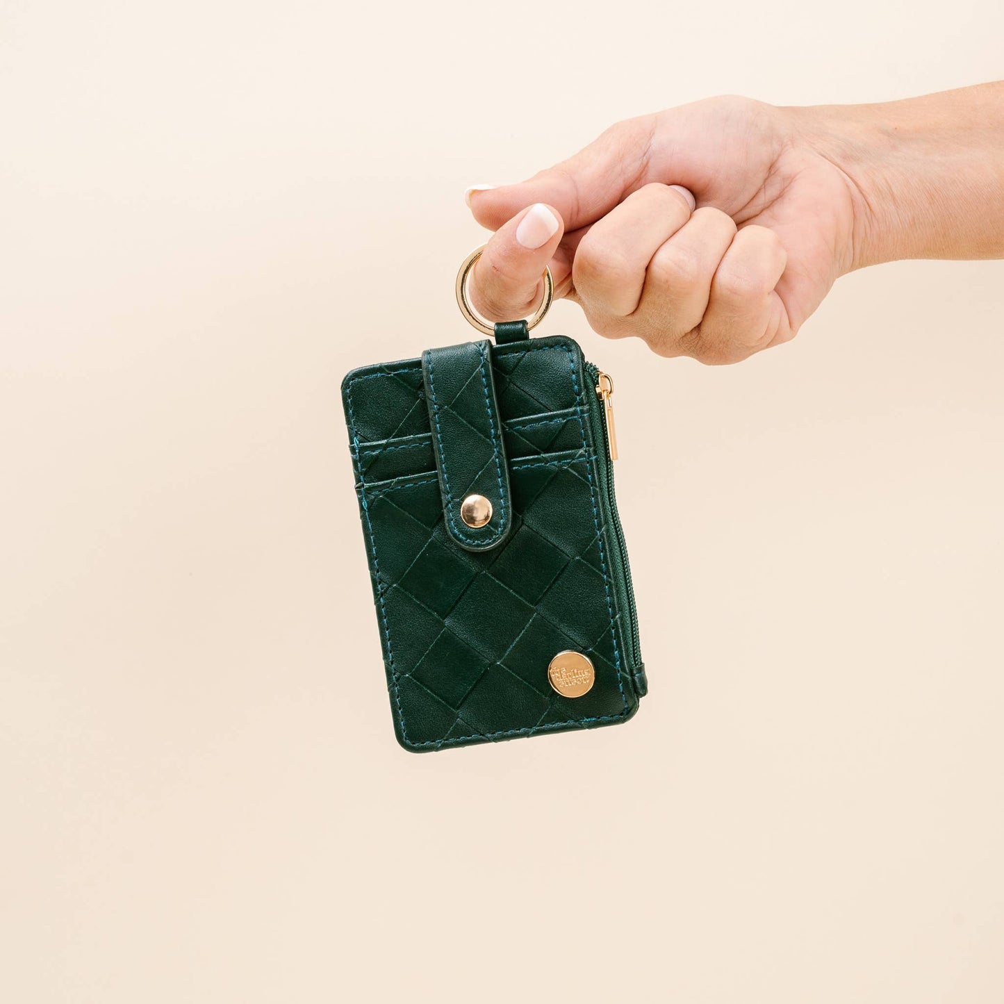 Keychain Wallet - Woven Dark Green